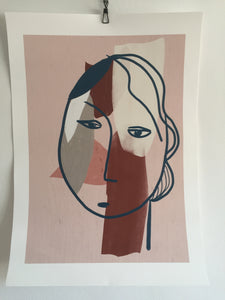 Slightly Sad Head Giclee Fine Art Print 30 x 40cm, 50x70 cm