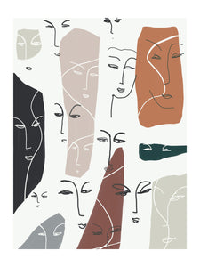 Faces Art Print 30 x 40cm